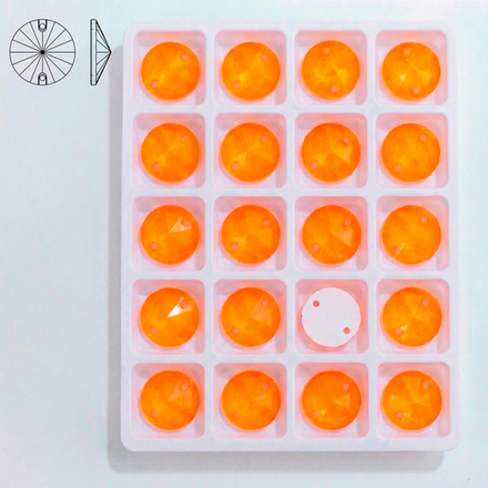 Набор пришивных страз (форма Rivoli) — Neon Orange