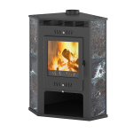 Печь-Камин ASTON 11кВт (180 м3) угловой Ø 150мм (Амфиболит)
