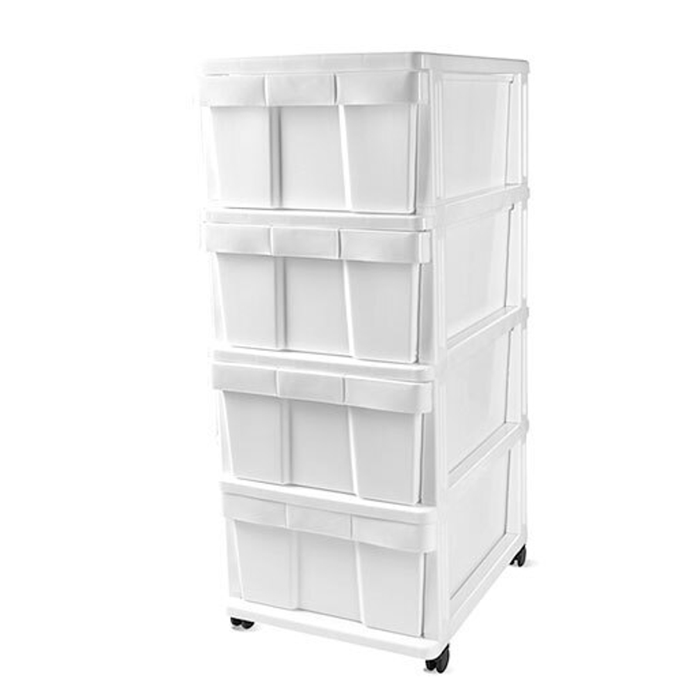 Комод 4-х секционный, цвет белый