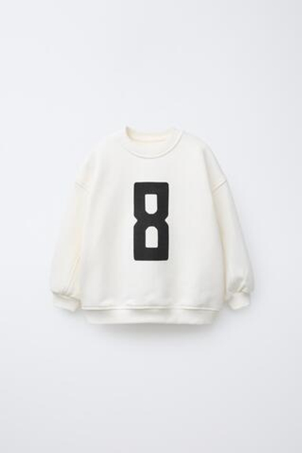 ZARA ХУДИ С ПРИНТОМ, ЦВЕТ ЛЬДА