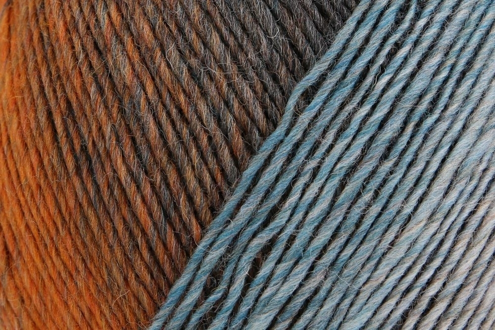 Пряжа Virtuoso Color, 9801638 Regia Color 6-нитка (03073/Цвет охра-петроль-серо-аетрацитный)