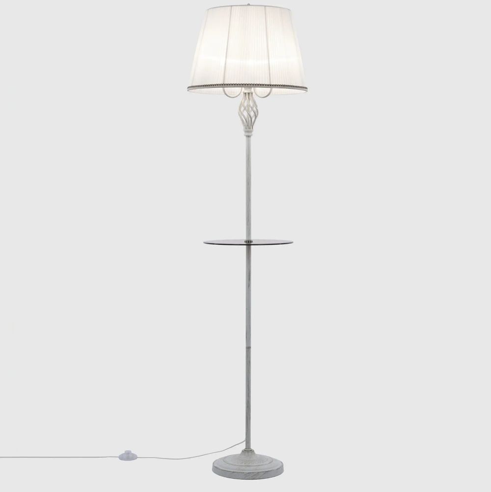 Citilux Вена CL402920T Торшер патина со столиком и белым абажуром