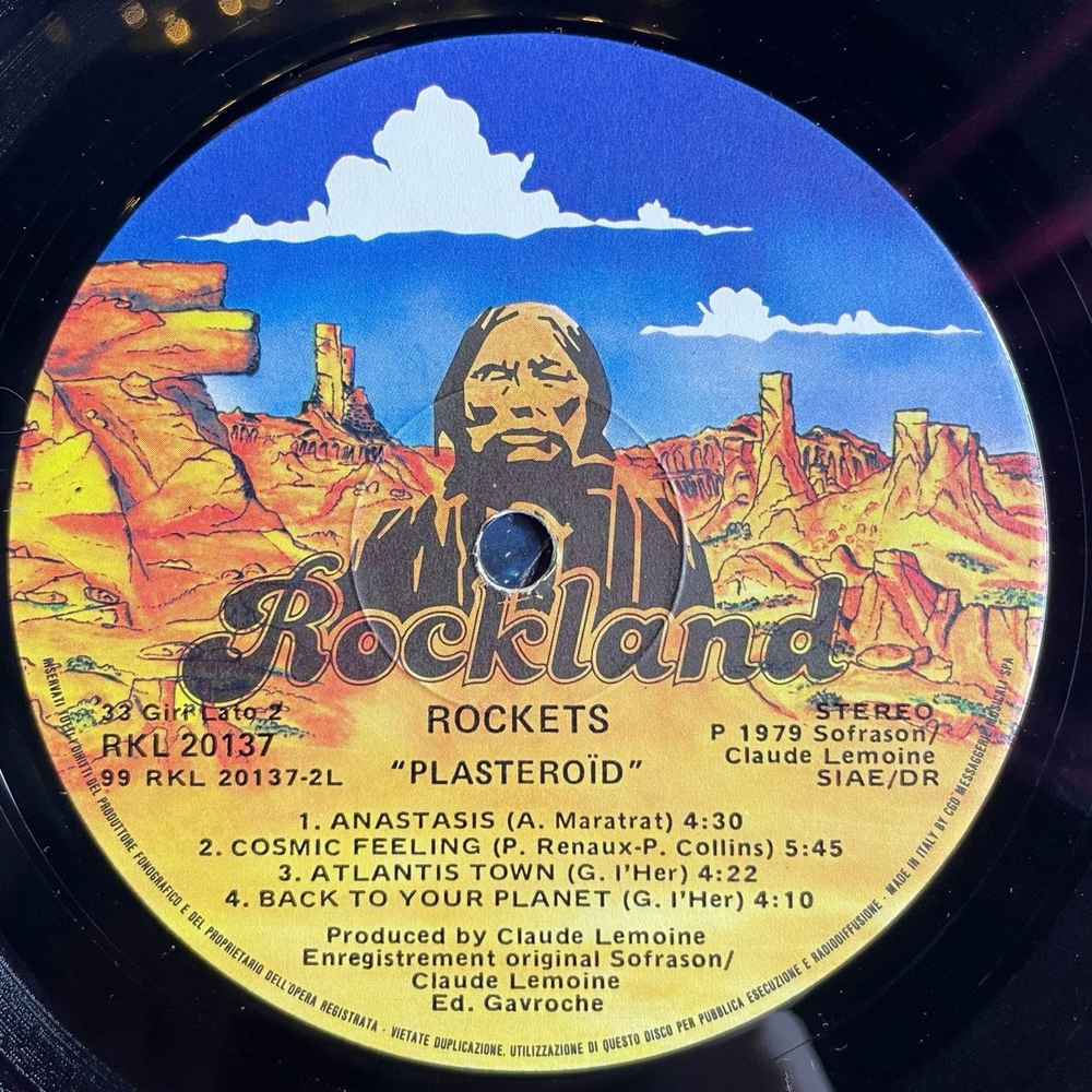 Винтажная виниловая пластинка LP Rockets Plasteroid (Italy 1979) Legion Of Alians