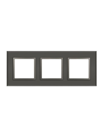 Рамка 3-м Elegance 14-5103-16 для розеток и выключателей стекло титан Эра Б0065837