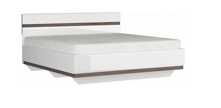 Кровать с настилом Ультра белый/белый глянец 1600