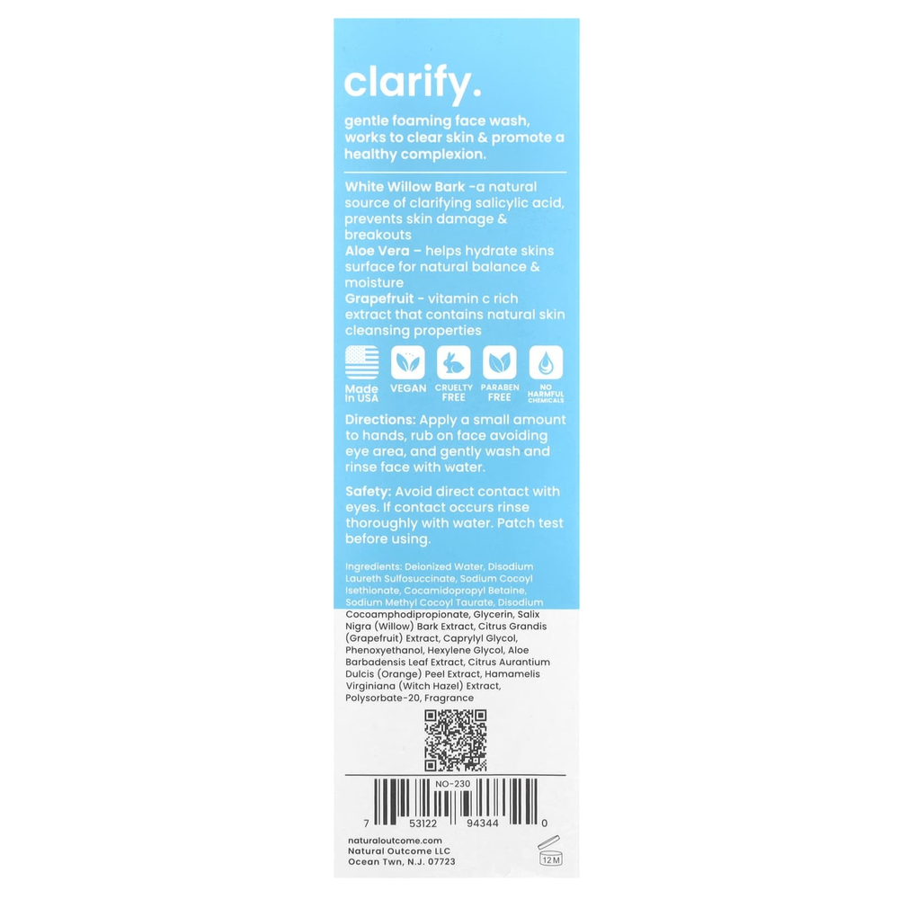 Natural Outcome, TeenSkin, мягкое очищающее средство для умывания, 150 мл (5 унций)