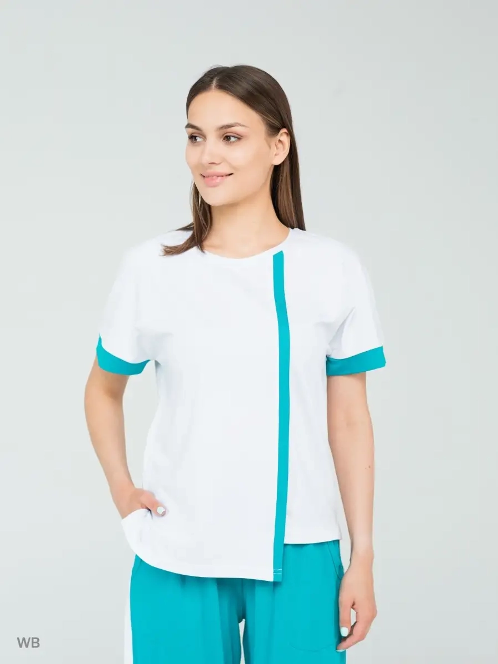 Костюм трикотажный оверсайз с широкими брюками