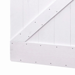 Дверь межкомнатная раздвижная 80х210 см Дези из массива сосны в стиле лофт, амбарная дверь купе для дома и бани, белая