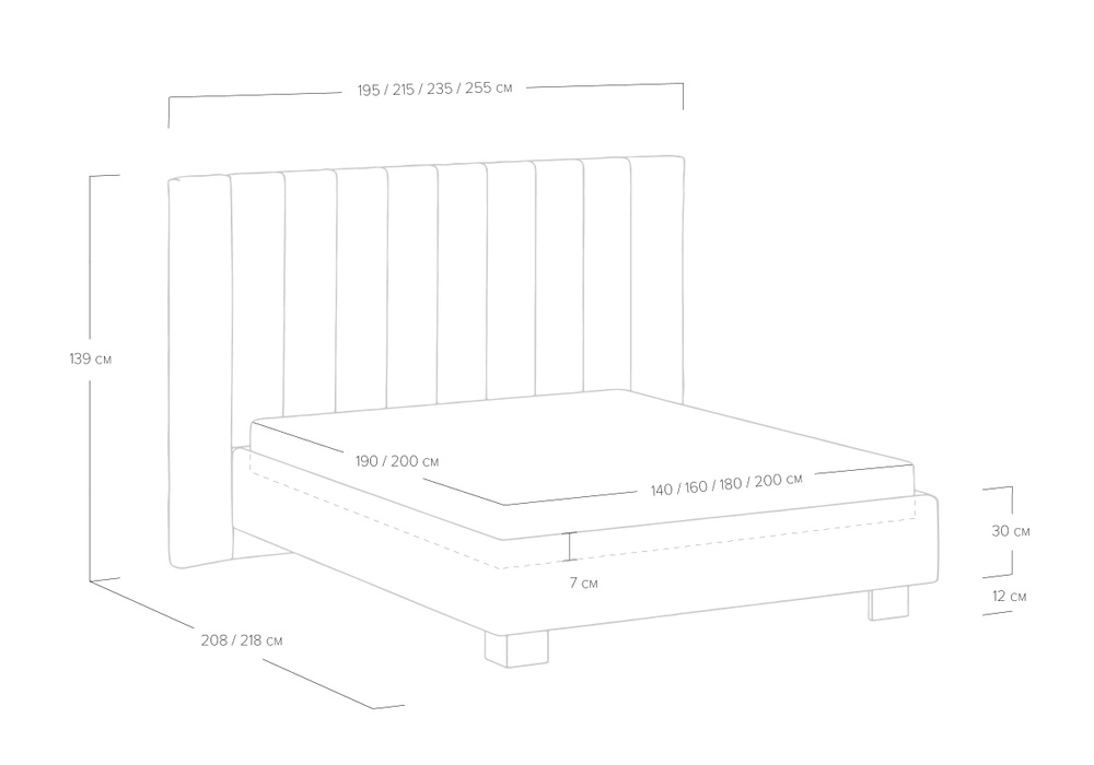 Кровать Barbara (200x190)