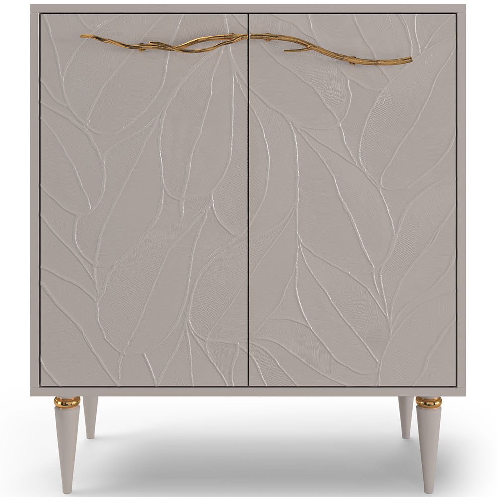 Комод Арт Колор leaves Классик Голд с 2 полками Серый агат