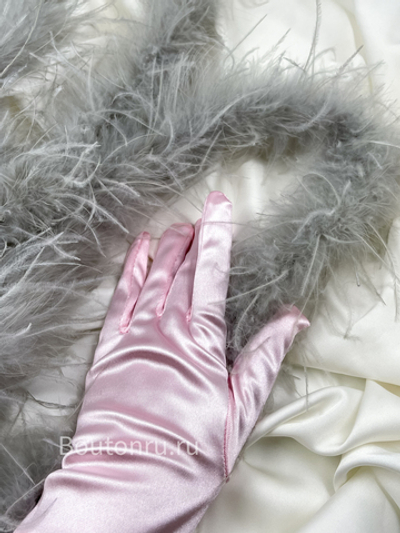 Боа страус 1 нить серое