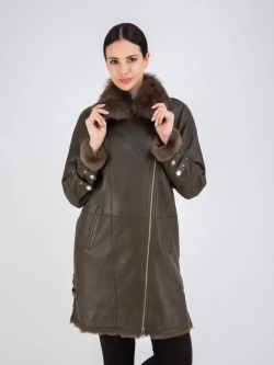 Дубленка зима натуральная длинная Турция