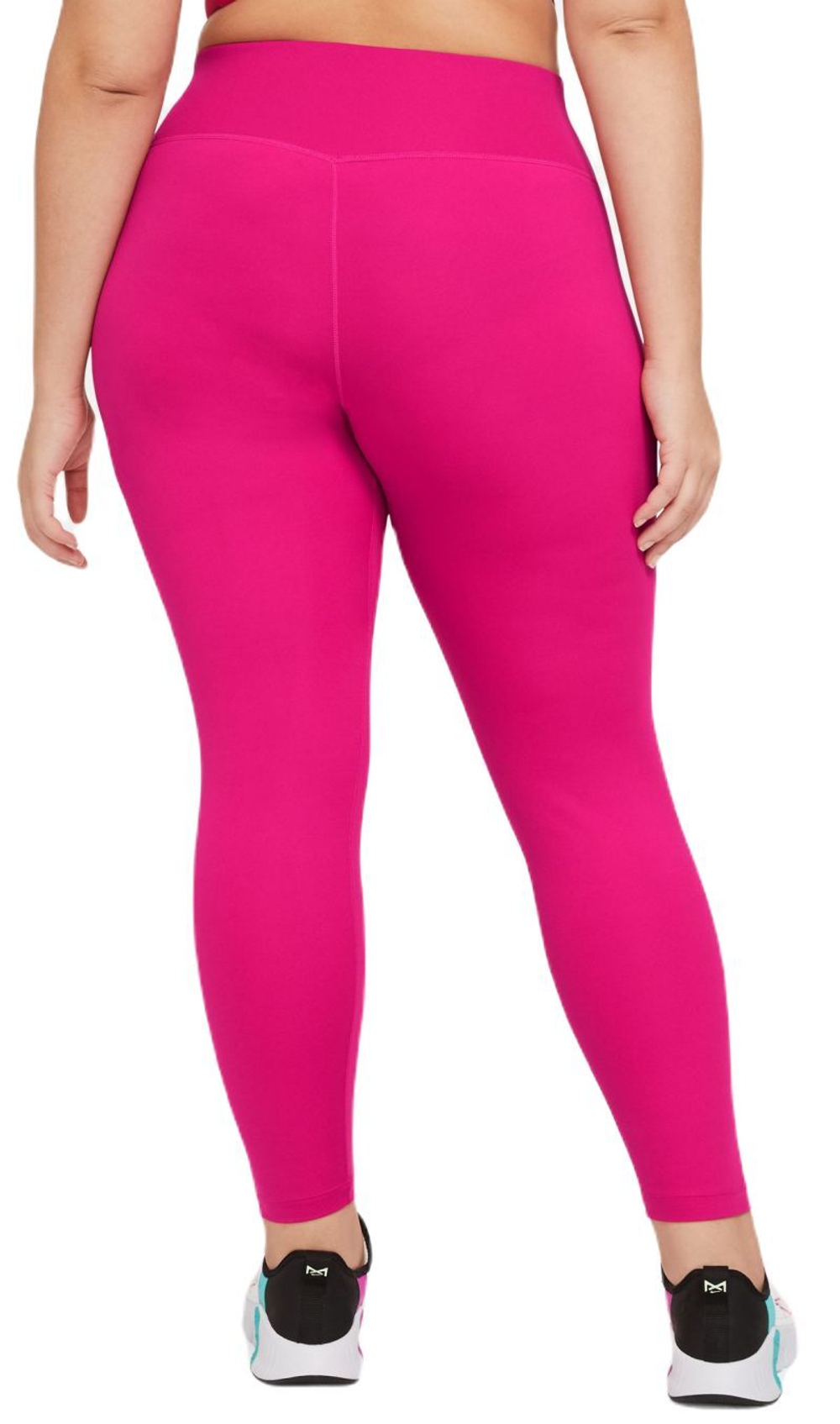 Леггинсы Nike One Dri-Fit Mid-Rise Tight - fireberry/white - Pink