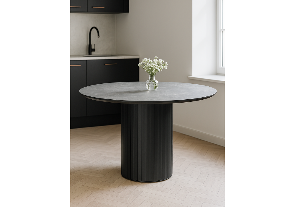 Керамический стол Woodville Гравент 110 dolmen cris sahara, черный