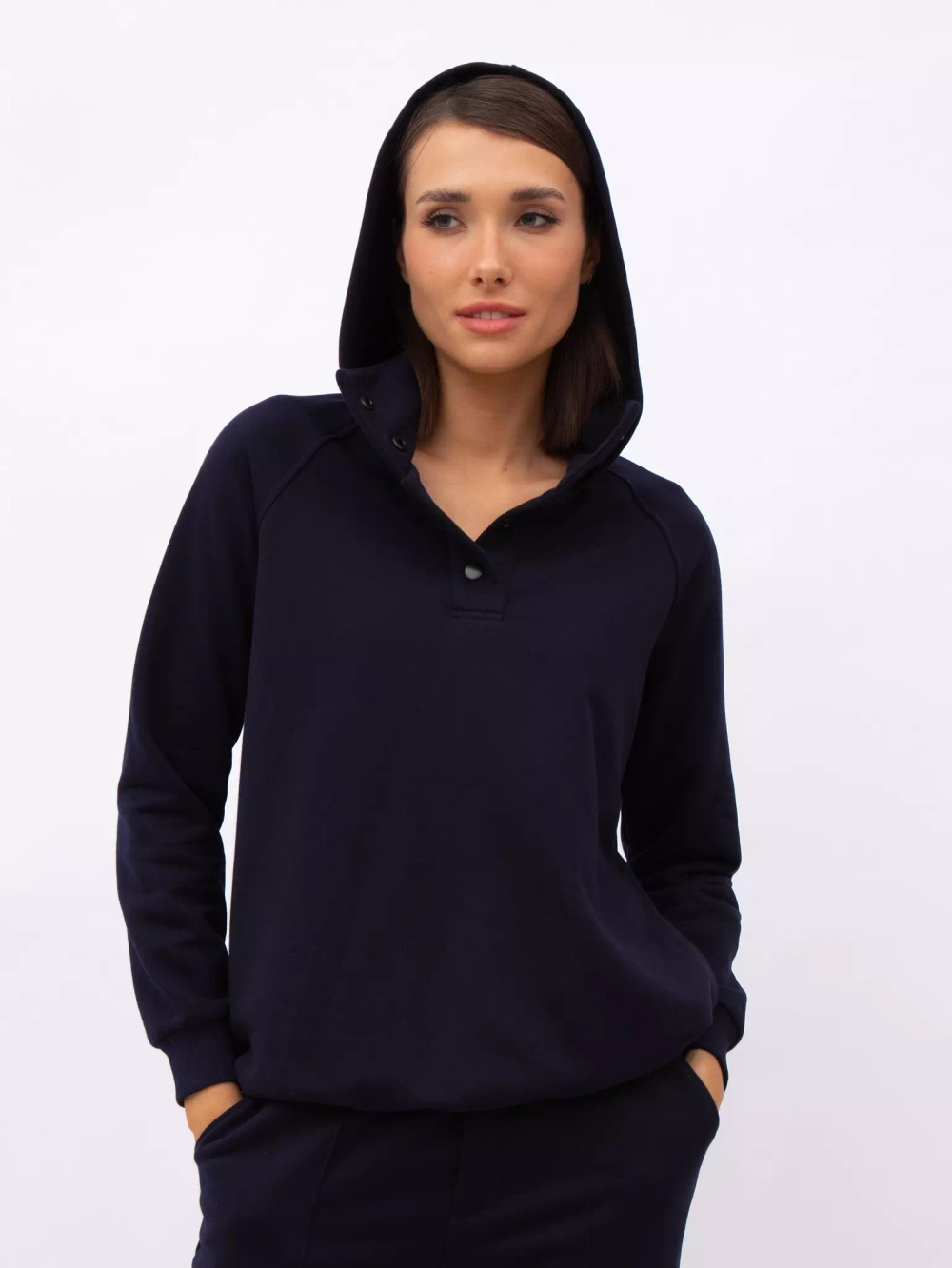 Худи женское Anyday Icon Hoodi 01, цвет темно-синий