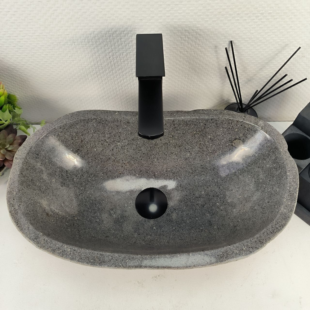 Каменная раковина из речного камня RS-04937 (49*30*16) 0856 из натурального камня