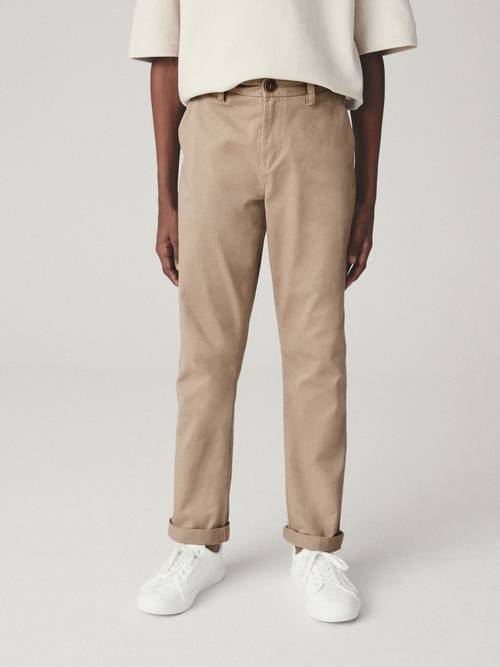 Брюки чинос для мальчика Next T55-749, Песочный