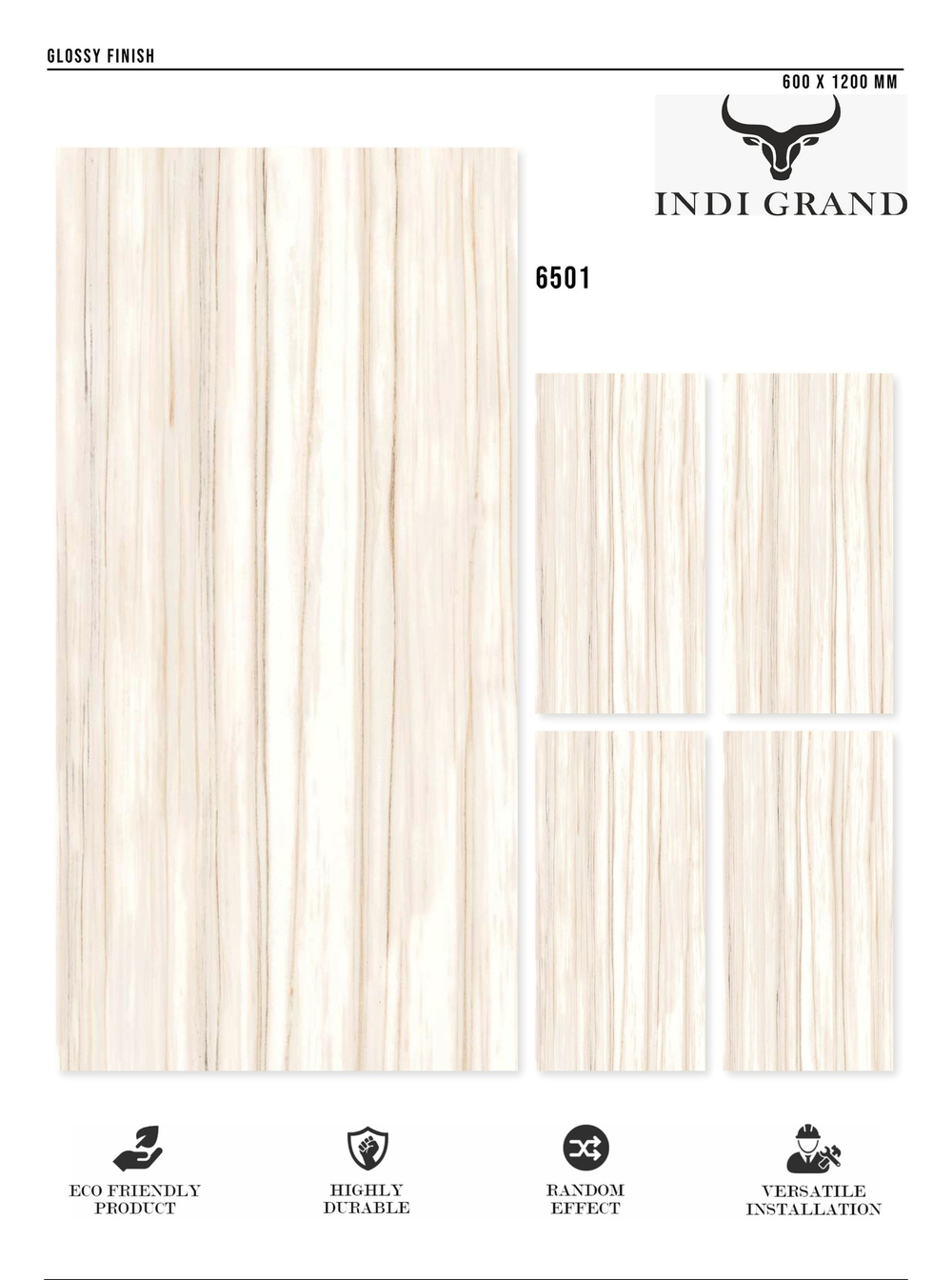 Керамогранит glossy №6, 60х120, 6501