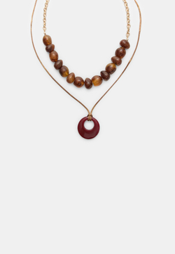 STRADIVARIUS Комплект из 2 ожерелий, горчичный