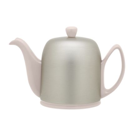 Salam White — Фарфоровый заварочный чайник на 4 чашки с цинковой крышкой, розовый Salam White артикул 236267, DEGRENNE, Франция
