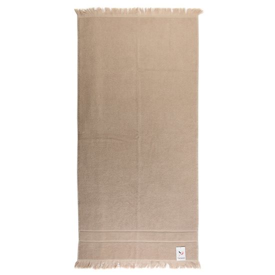 Полотенце банное, с декоративной бахромой, бежевый