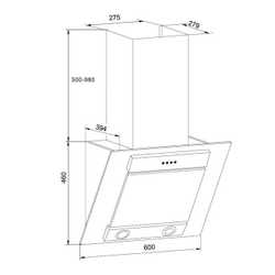 Наклонная вытяжка Hansa OKP6341SWH