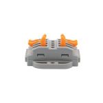 Клемма СМК 222-424P проходная 4 полюса, с монтажной площадкой (0,08-4 мм²), серая (блистер 5 шт./уп.