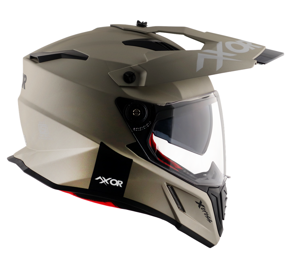 Шлем AXOR X-CROSS DUAL VISOR NR, с визором, цвет никель (S)