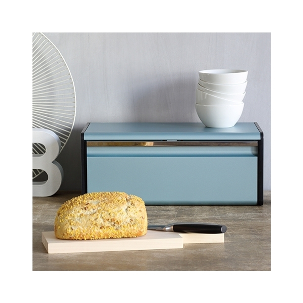 Хлебница Brabantia прямоугольная мятный металик общий вид