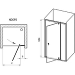 Душевая дверь Ravak Nexty NDOP2-120 03OG0300Z1 профиль Черный стекло Transparent