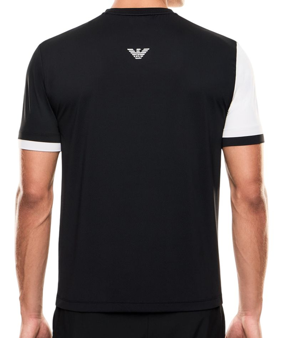 Теннисная футболка EA7 Tennis Pro Crew Neck - black