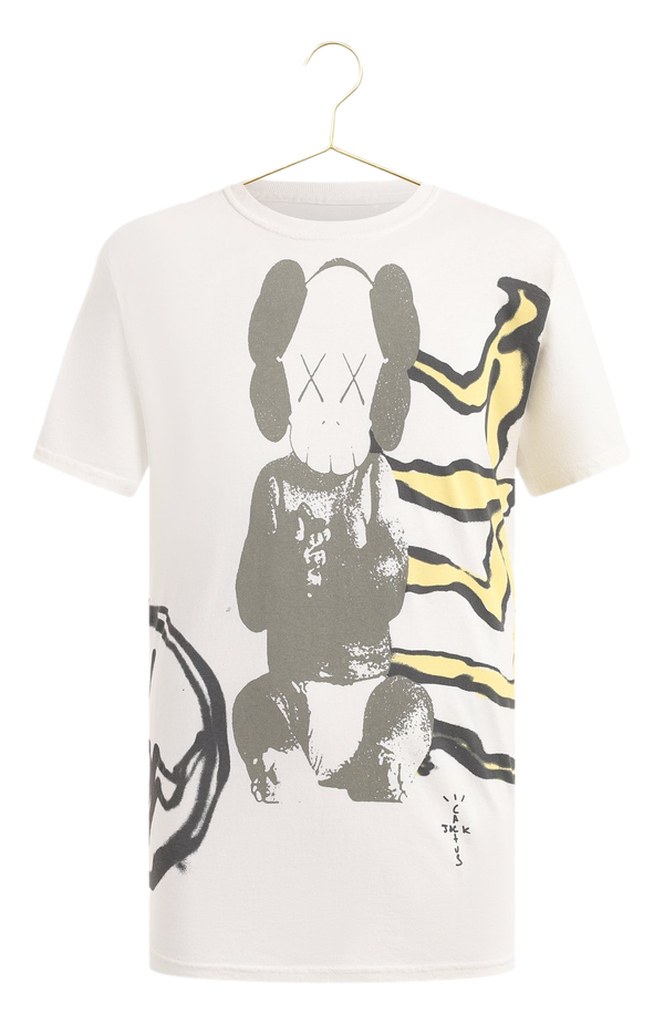 Travis Scott Cactus Jack x Kaws For Fragment Tee "Aged Yellow"