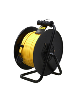 Силовой удлинитель на катушке Inforce 4 гнезда, с/з ПВС 3х1,5 16A 50м IP44 GRANITE ZG 09-15-06