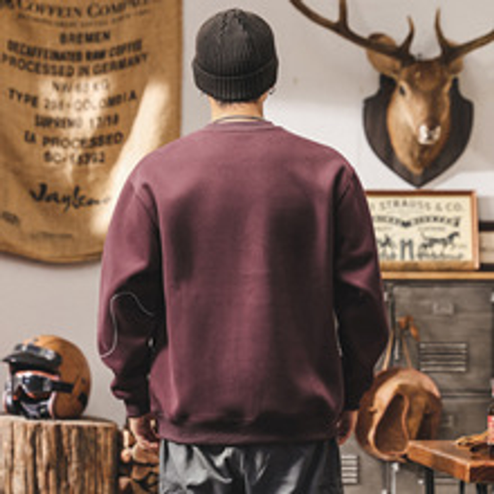 мужской свитшот нового сезона весна-осеньс декоративной строчкой