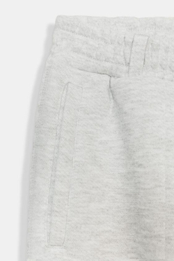 ZARA ПРЯМЫЕ ВЕЛЮРОВЫЕ БРЮКИ СО ШЛЕВКАМИ, СЕРЫЙ МЕЛАНЖ