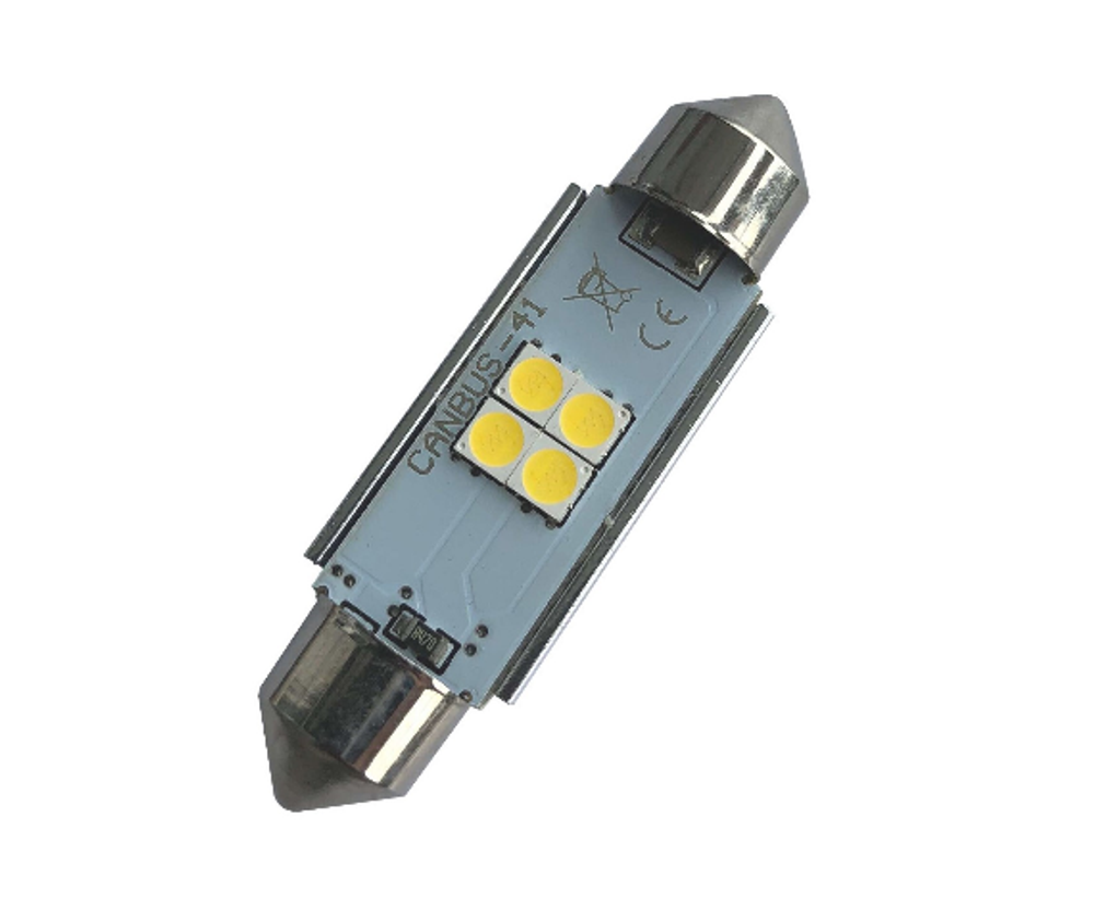 Светодиодная лампа C5W 3030-4SMD-41MM CanBus 5000K 4W 12v, 1шт