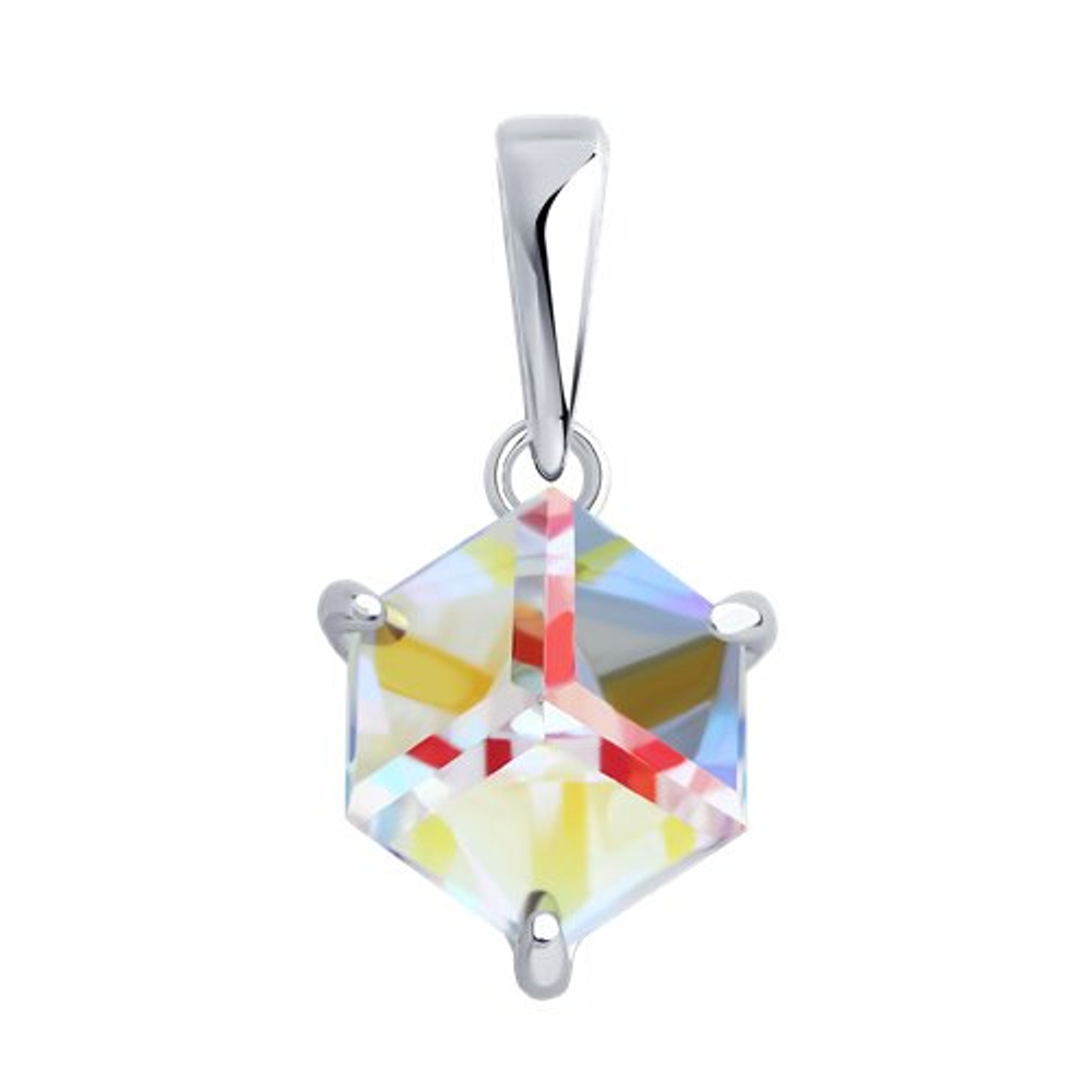 Подвеска из серебра с кристаллами