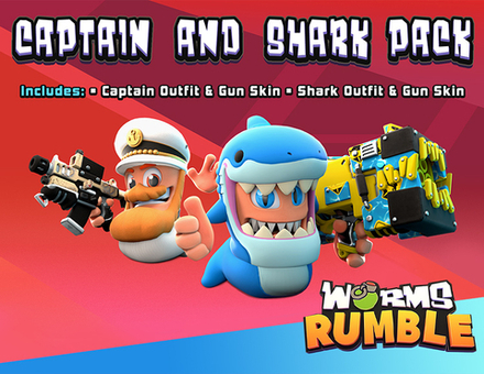 Worms Rumble - Captain & Shark Double Pack (для ПК, цифровой код доступа)
