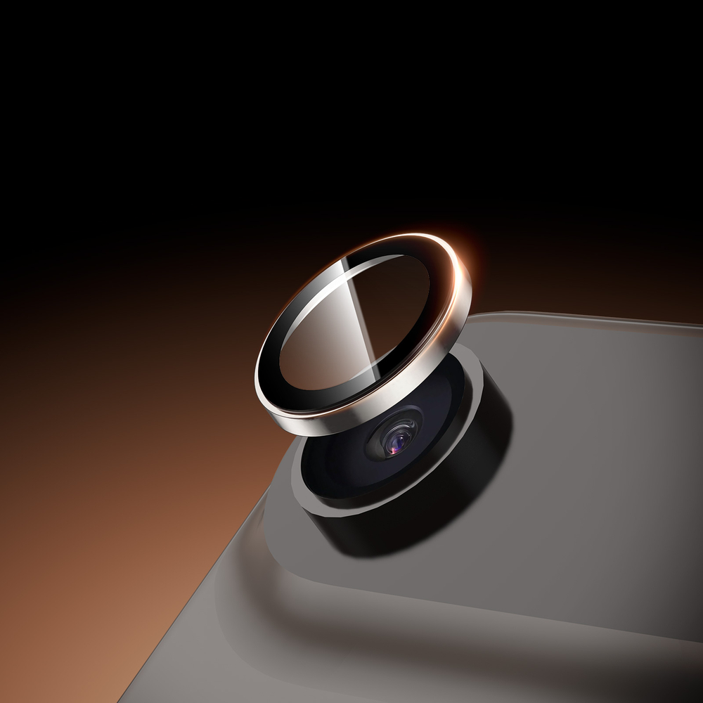 Защитное стекло на объективы камеры для iPhone Air, серия HAWK Series от Dux Ducis, рамки из алюминия синего цвета (Sky Blue)