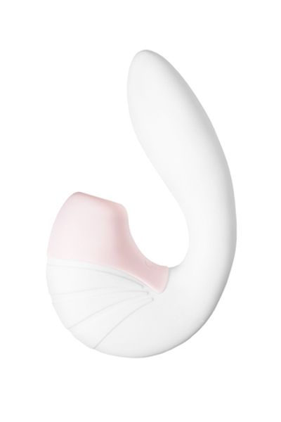 Вибратор Satisfyer Supernova, с вакуум-волновым стимулятором, силикон, белый, 16,9 см