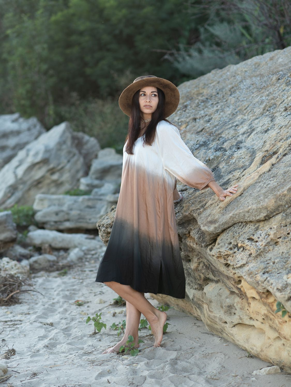 Платье ГРАДИЕНТ короткое (дюна)