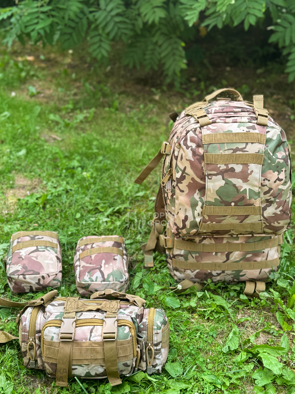 Рюкзак тактический Legioner 55 л с подсумками Cordura 600D Мультикам