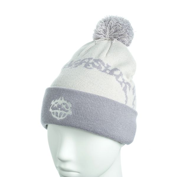 Шапка Logo Face Серая - фото 1