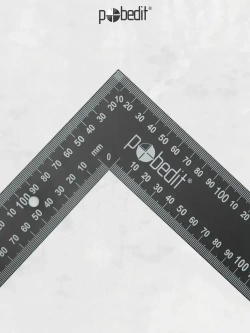 Угольник строительный металлический крашенный 600 х 400 мм Pobedit