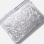 Резинки для волос в кейсе IPARIKMAHER MAXI прозрачные 25 мм 100 шт