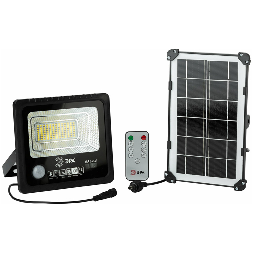ЭРА Прожектор св/д уличный 50W 360lm  5000K 6K солнеч. батарея датчик движения IP65