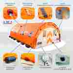 Пневмокаркасная рабочая палатка «База» 5×2×2,25 м — из ПВХ для стройки, вахты и рабочих зон