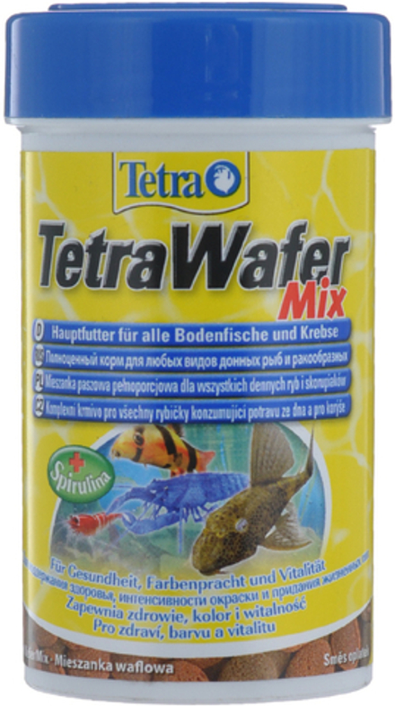 Корм Tetra "TetraWafer Mix" для всех видов донных рыб и ракообразных, пластинки 100 мл