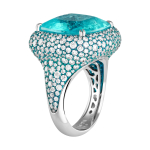 Кольцо с Турмалином Параиба и Бриллиантами, R0020-16/4