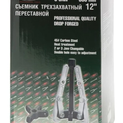 Съемник двух-трехзахватный переставной 4'' (? захвата- 100мм, длина лап- 100мм, лапы L-образные) RockForce##Rock FORCE RF-6590404